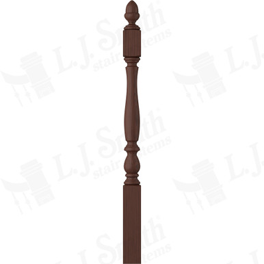 L.J. Smith 3-1/4" Short Utility Newel · LJP-3940-W — stair parts selection with LeviArs Design & Remodeling