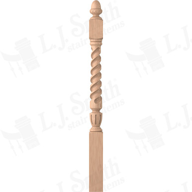 L.J. Smith 3-1/4" Short Utility Newel · LJT-3040-H — stair parts selection with LeviArs Design & Remodeling