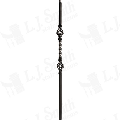 L.J. Smith 3/4" Hollow Iron Baluster · LIH-MG2BASK44-LSB — stair parts selection with LeviArs Design & Remodeling