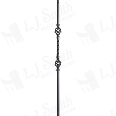 L.J. Smith 3/4" Hollow Iron Baluster · LIH-MG2BASK44-ORC — stair parts selection with LeviArs Design & Remodeling