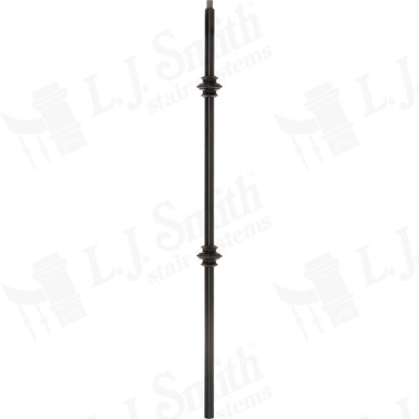 L.J. Smith 3/4" Hollow Iron Baluster · LIH-MG2KNUC44-LSB — stair parts selection with LeviArs Design & Remodeling