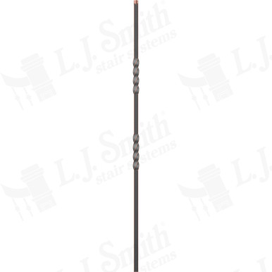 L.J. Smith 3/4" Hollow Iron Baluster · LIH-MG2TW44-ORC — stair parts selection with LeviArs Design & Remodeling