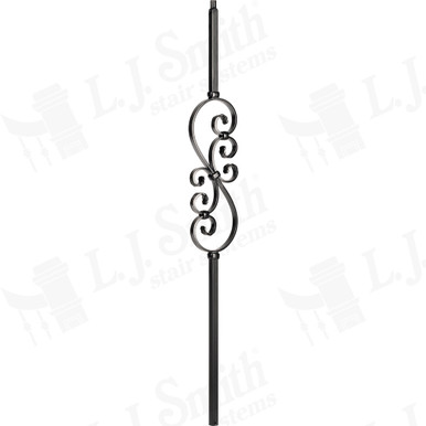 L.J. Smith 3/4" Hollow Iron Baluster · LIH-MG50144-LSB — stair parts selection with LeviArs Design & Remodeling
