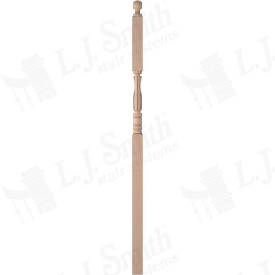 L.J. Smith 3" Intermediate Landing Newel · LJF-3246BT-M — stair parts selection with LeviArs Design & Remodeling