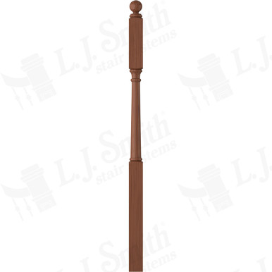 L.J. Smith 3" Second Floor Landing Newel · LJ-4045BT-C — stair parts selection with LeviArs Design & Remodeling