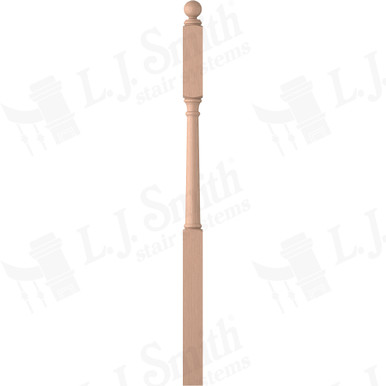 L.J. Smith 3" Second Floor Landing Newel · LJ-4045BT-HM — stair parts selection with LeviArs Design & Remodeling