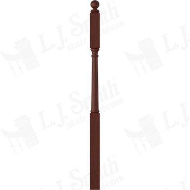 L.J. Smith 3" Second Floor Landing Newel · LJ-4045BT-MH — stair parts selection with LeviArs Design & Remodeling