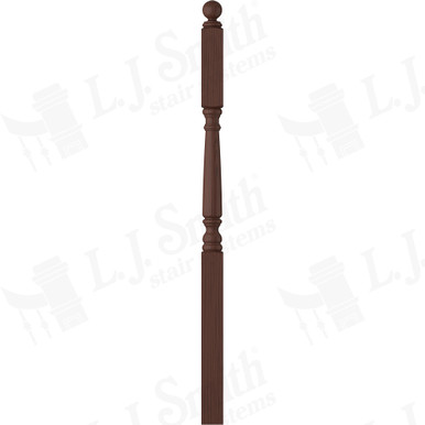 L.J. Smith 3" Second Floor Landing Newel · LJ-4155-W — stair parts selection with LeviArs Design & Remodeling