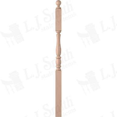L.J. Smith 3" Second Floor Landing Newel · LJF-3245BT-B — stair parts selection with LeviArs Design & Remodeling