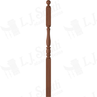 L.J. Smith 3" Second Floor Landing Newel · LJF-3245BT-C — stair parts selection with LeviArs Design & Remodeling