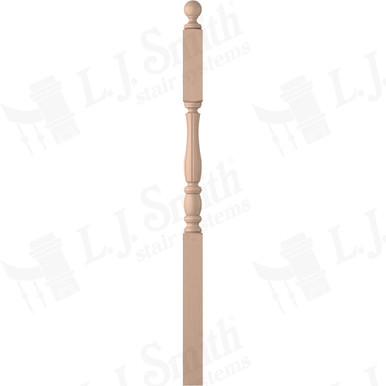 L.J. Smith 3" Second Floor Landing Newel · LJF-3245BT-M — stair parts selection with LeviArs Design & Remodeling