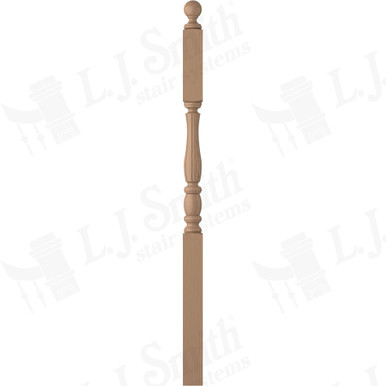 L.J. Smith 3" Second Floor Landing Newel · LJF-3245BT-P — stair parts selection with LeviArs Design & Remodeling