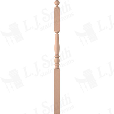 L.J. Smith 3" Second Floor Landing Newel · LJP-3245BT-HM — stair parts selection with LeviArs Design & Remodeling