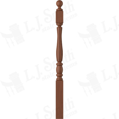 L.J. Smith 3" Short Utility Newel · LJF-3240BT-C — stair parts selection with LeviArs Design & Remodeling