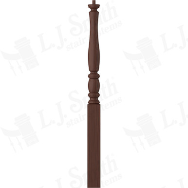 L.J. Smith 3" Short Utility Newel · LJP-3210-W — stair parts selection with LeviArs Design & Remodeling