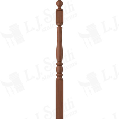 L.J. Smith 3" Short Utility Newel · LJP-3240BT-C — stair parts selection with LeviArs Design & Remodeling