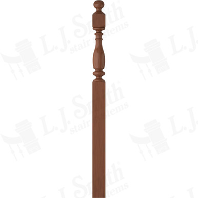 L.J. Smith 5" Intermediate Landing Newel · LJ-4V58-5.0-C — stair parts selection with LeviArs Design & Remodeling