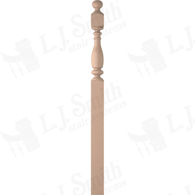 L.J. Smith 5" Intermediate Landing Newel · LJ-4V58-5.0-M — stair parts selection with LeviArs Design & Remodeling