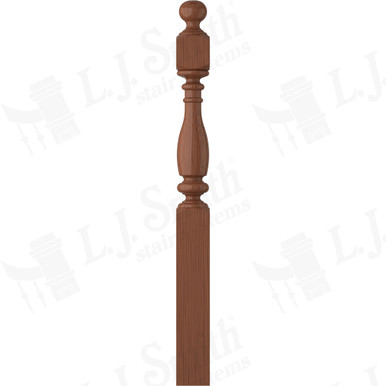 L.J. Smith 5" Long Utility Newel · LJ-4V42-5.0-C — stair parts selection with LeviArs Design & Remodeling