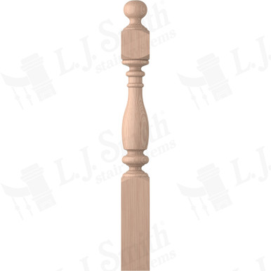 L.J. Smith 5" Short Utility Newel · LJ-4V40-5.0-B — stair parts selection with LeviArs Design & Remodeling
