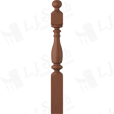 L.J. Smith 5" Short Utility Newel · LJ-4V40-5.0-C — stair parts selection with LeviArs Design & Remodeling