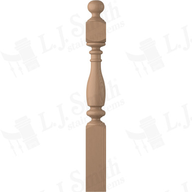 L.J. Smith 5" Short Utility Newel · LJ-4V40-5.0-P — stair parts selection with LeviArs Design & Remodeling