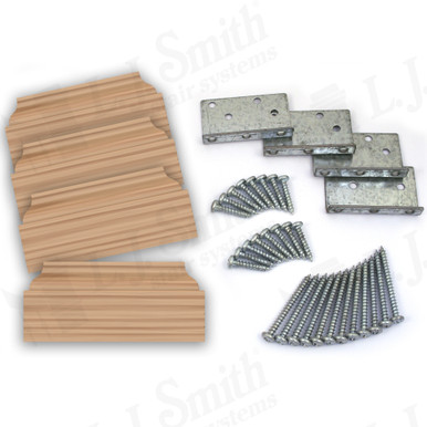 L.J. Smith Newel Post Mounting Kit · LJ-3009-AL — stair parts selection with LeviArs Design & Remodeling