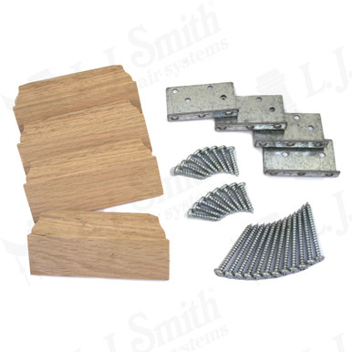 L.J. Smith Newel Post Mounting Kit · LJ-3009-O — stair parts selection with LeviArs Design & Remodeling
