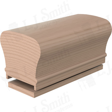 L.J. Smith Plowed Handrail · LJ-6210P/6007-08-M — stair parts selection with LeviArs Design & Remodeling