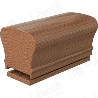 L.J. Smith Plowed Handrail · LJ-6210P/6007-12-WO — stair parts selection with LeviArs Design & Remodeling