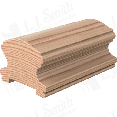 L.J. Smith Plowed Handrail · LJ-6400P-08-H — stair parts selection with LeviArs Design & Remodeling