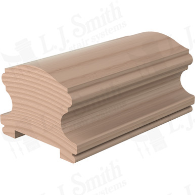 L.J. Smith Plowed Handrail · LJ-6400P-08-M — stair parts selection with LeviArs Design & Remodeling