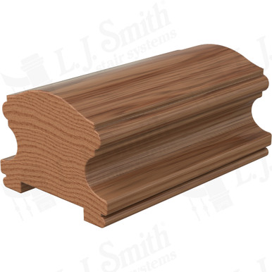 L.J. Smith Plowed Handrail · LJ-6400P-10-WO — stair parts selection with LeviArs Design & Remodeling