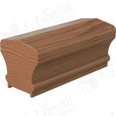 L.J. Smith Plowed Handrail · LJ-6601P-08-WO — stair parts selection with LeviArs Design & Remodeling