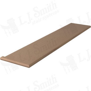 L.J. Smith Reversible Miter Return Tread · 807010X421RV-P — stair parts selection with LeviArs Design & Remodeling