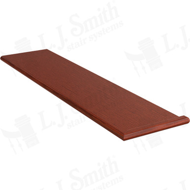 L.J. Smith Right Hand Miter Return Tread · 807010X42RH-BRZC — stair parts selection with LeviArs Design & Remodeling