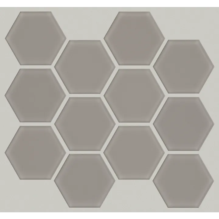 Shaw Floors Ascendant 3" Hex — Refined Grey · 448TS-00510 — flooring selection with LeviArs Design & Remodeling