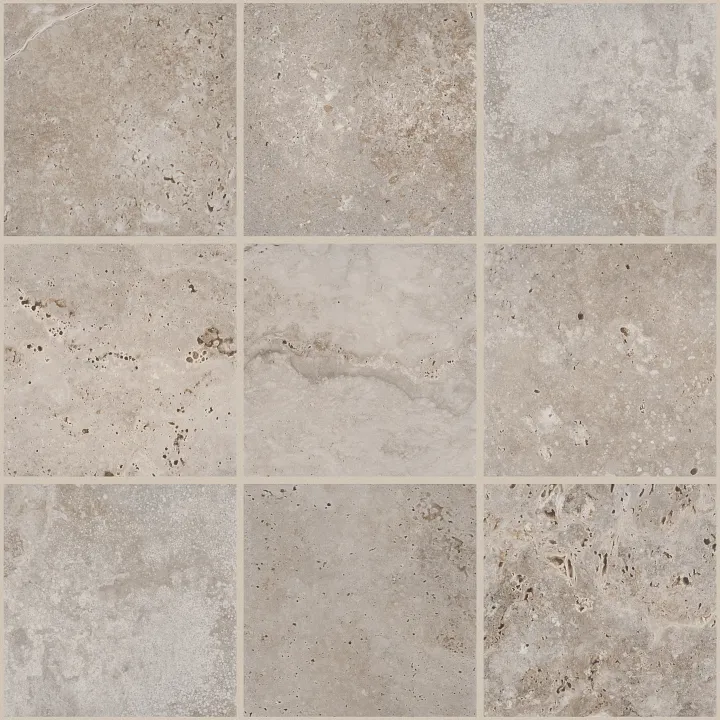 Shaw Floors Basanite Legacy 8X8 — Grey · 514TS-00500 — flooring selection with LeviArs Design & Remodeling