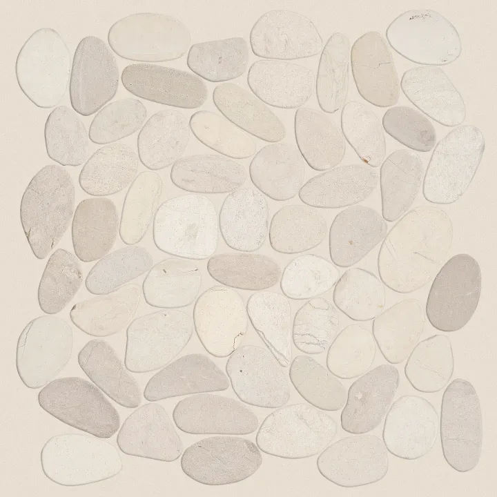 Shaw Floors Brookstone Flat Mosaic — Serenity Ivory · 193TS-00111 — flooring selection with LeviArs Design & Remodeling