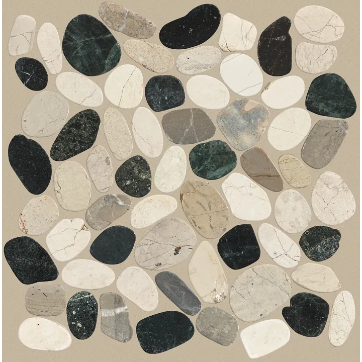Shaw Floors Brookstone Flat Mosaic — Tranquil Cool Blend · 193TS-00159 — flooring selection with LeviArs Design & Remodeling