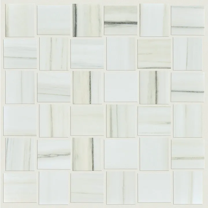 Shaw Floors Casino Basketweave Mosaic Polish — Zebrino · CS91Z-00155 — flooring selection with LeviArs Design & Remodeling