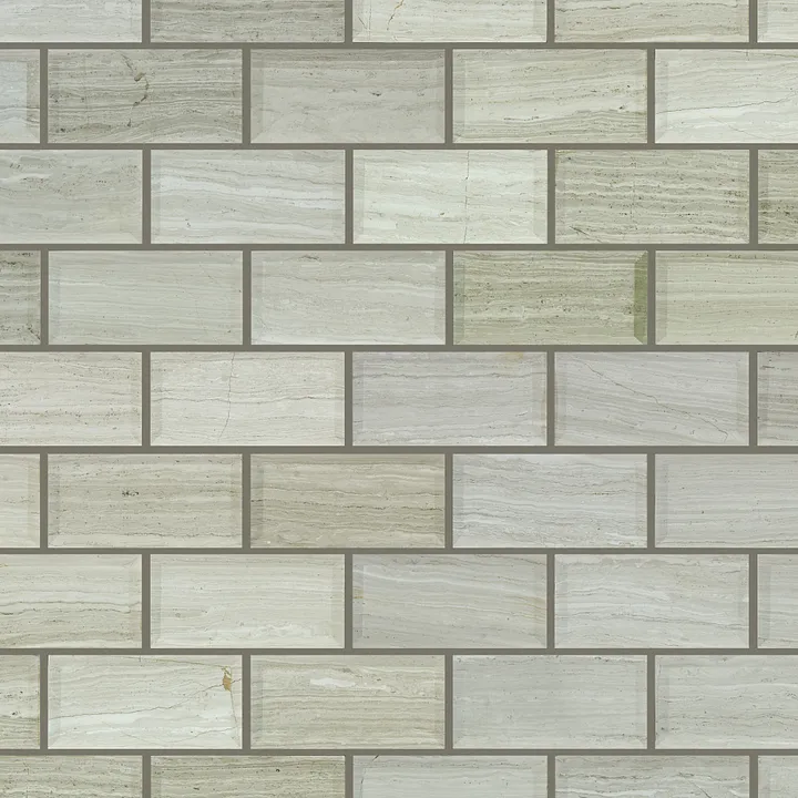 Shaw Floors Chateau 2X4 Beveled Edge Mosaic — Rockwood · CS58P-00500 — flooring selection with LeviArs Design & Remodeling