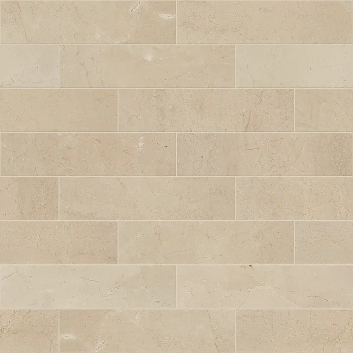Shaw Floors Chateau 4X16 — Crema Marfil · CS21Z-00200 — flooring selection with LeviArs Design & Remodeling