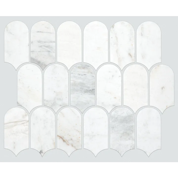 Shaw Floors Chateau Cathedral Mosaic — Cashmere White · 381TS-00125 — flooring selection with LeviArs Design & Remodeling
