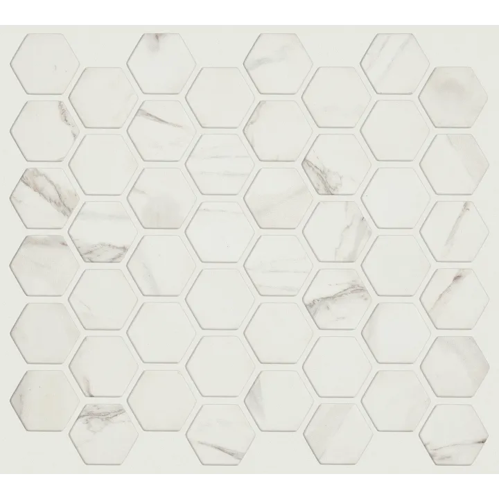 Shaw Floors Dreamscape 2" Hex — Carrara · 483TS-00150 — flooring selection with LeviArs Design & Remodeling