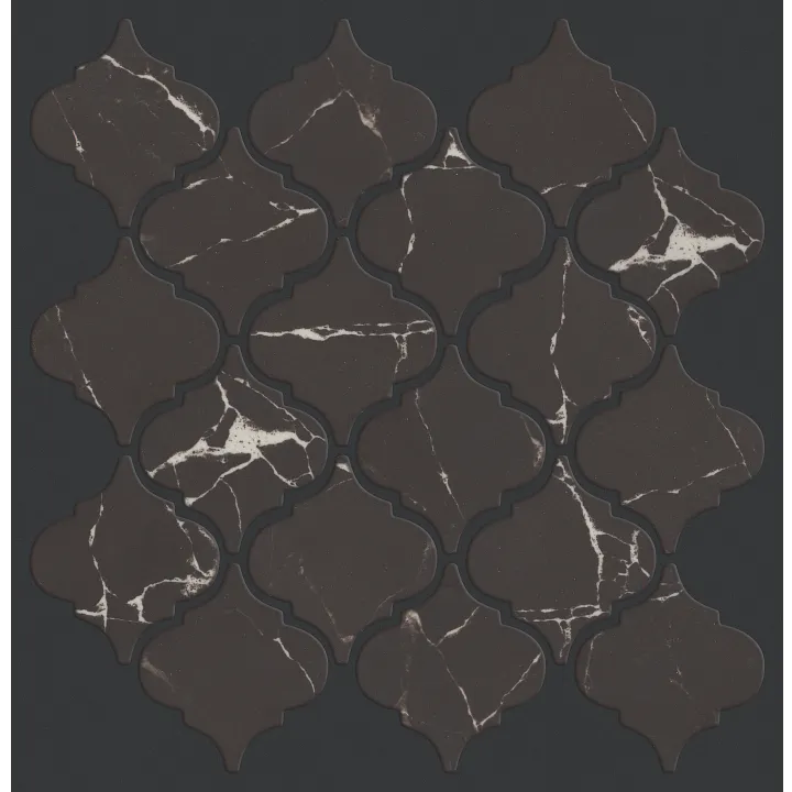 Shaw Floors Dreamscape Arabesque — Nero Marquina · 485TS-00900 — flooring selection with LeviArs Design & Remodeling