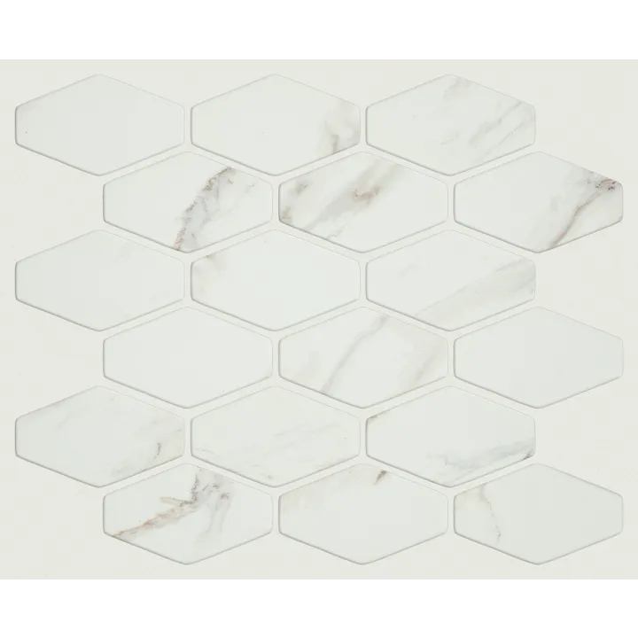 Shaw Floors Dreamscape Elongated Hex — Carrara · 487TS-00150 — flooring selection with LeviArs Design & Remodeling