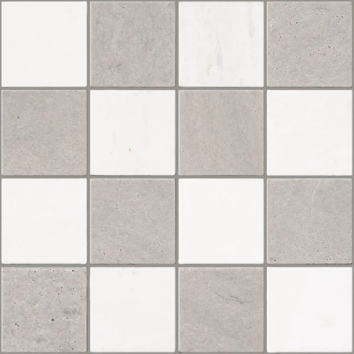 Shaw Floors Eterna Chkr Mo — Terra Travertine · 763TS-00206 — flooring selection with LeviArs Design & Remodeling