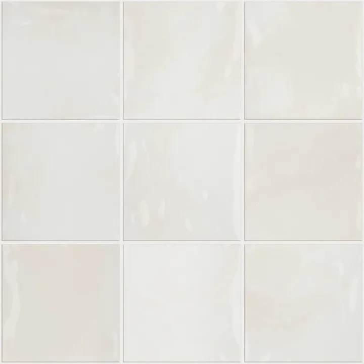 Shaw Floors Eventide 6X6 Gloss — Alba · 434TS-00100 — flooring selection with LeviArs Design & Remodeling