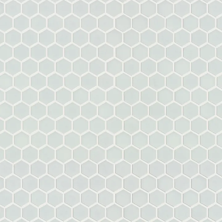 Shaw Floors Baker Blvd 2" Hex Matte Mosaic — White · TG98F-00100 — flooring selection with LeviArs Design & Remodeling